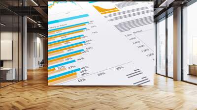 3d illustration: drawing from the sale of stock exchanges, busin Wall mural