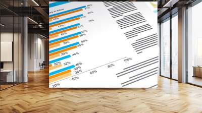 3d illustration: drawing from the sale of stock exchanges, busin Wall mural