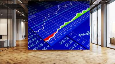 3d illustration: drawing from the sale of stock exchanges, busin Wall mural