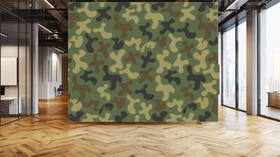 Texture military camouflage.Camouflage seamless pattern. Military army green hunting. Wall mural