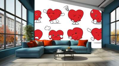 Set of heart Wall mural