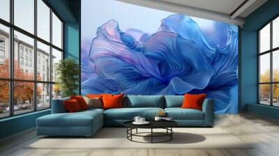 wave blue future background design Wall mural