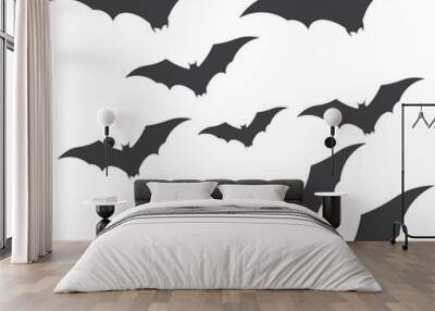 halloween bat and bats Wall mural