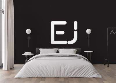 EJ handwriting initial logo template vector. Wall mural