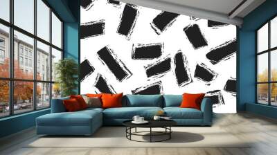 abstract vintage scratched black ink texture and background Wall mural