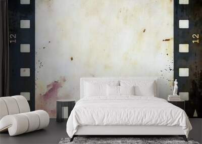 blank old grunge film strip frame background Wall mural