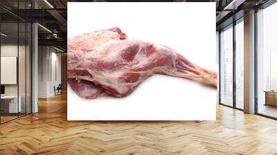 Fresh raw young lamb meat isolated on white background Wall mural