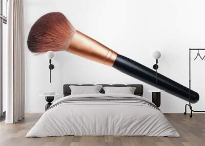 Makeup brush for applying face powder isolated on white background with clipping path Wall mural