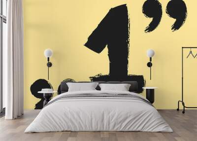 one 1 symbol and quotation marks Wall mural