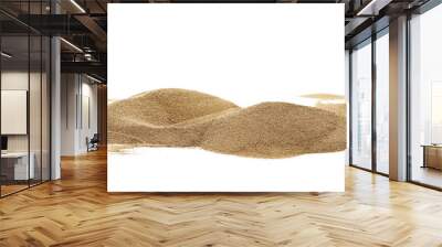 Pile desert sand dune isolated on white background, clipping path Wall mural