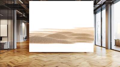 Pile desert sand dune isolated on white background, clipping path Wall mural