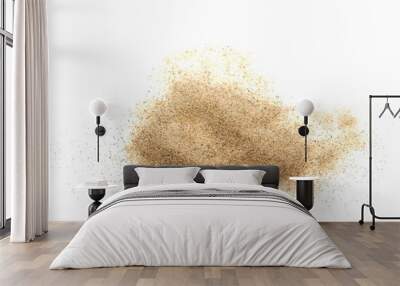 pile desert sand isolated on white background Wall mural