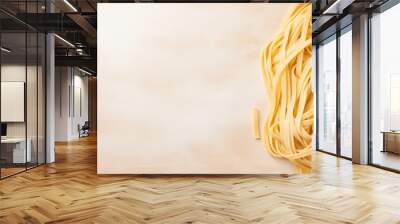 a close up of noodles Wall mural