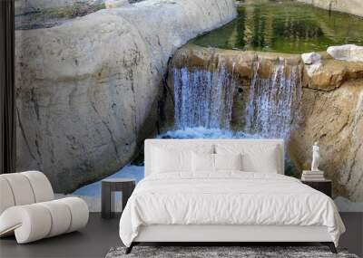 Landscape with small waterfall Wall mural