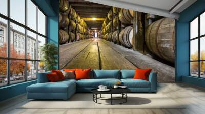 Barrels of Whiskey Wall mural