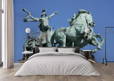 View of the statue in Budapest, Hungary Wall mural