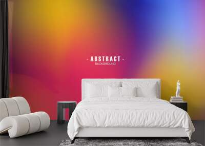 bstract blurred gradient background. Colorful smooth banner template. Mesh backdrop with bright colors. Vector Wall mural