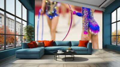 Rhythmic gymnastics competition - blurred Wall mural