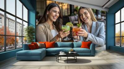 hands of two unknown women holding Wall mural