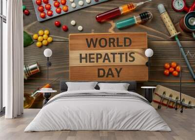 world hepatitis day Wall mural