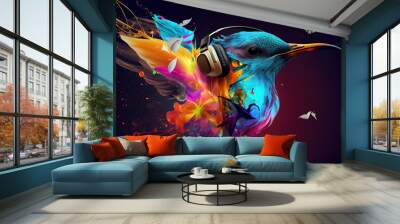 bird of paradise Generate Ai	 Wall mural