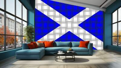 Scotland Flag Background - Illustration, 
Three dimensional flag of Scotland Wall mural