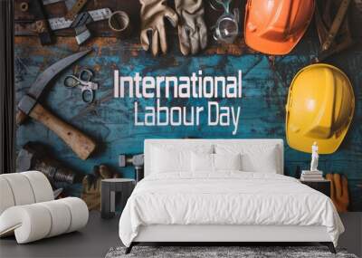 International labour day is celebrated on May 1st. Wall mural