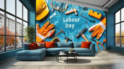 International labour day is celebrated on May 1st. Wall mural