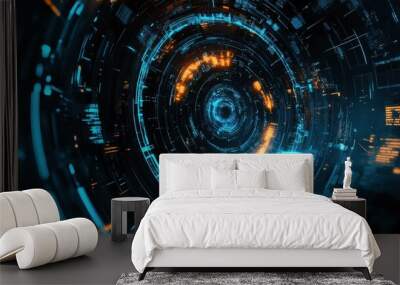 Futuristic Abstract Technology Background Wall mural