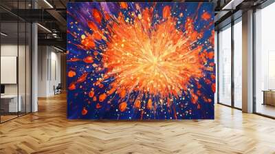 Vibrant Abstract Explosion of Colors Wall mural