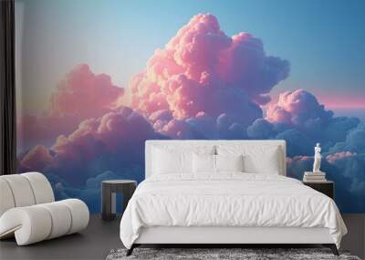 above the cloudscape during sunset Wall mural