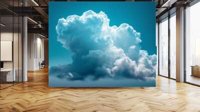 b'Large white and blue cloudscape with bright blue sky' Wall mural