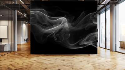 b'Smoke flowing against black background' Wall mural