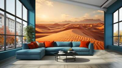 beautiful dune in golden light Wall mural