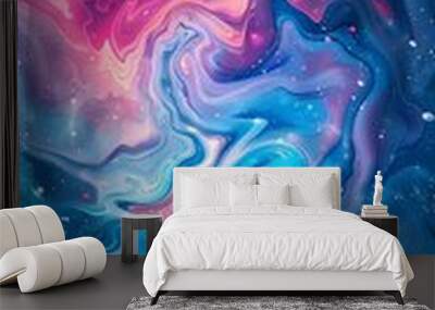 Colorful liquid is flowing Wall mural