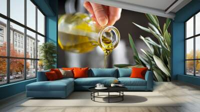 Olive oil bottle Wall mural