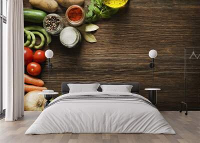 vegetables background Wall mural