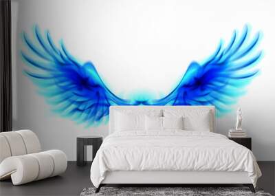 blue fire wings Wall mural