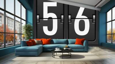 Mechanical Scoreboard Numbers Wall mural