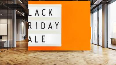 Black friday sale text on white lightbox Wall mural