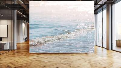 Summer sand beach and seashore waves background Wall mural