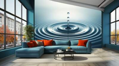 Captivating Water Droplet Ripple Effect Wall mural