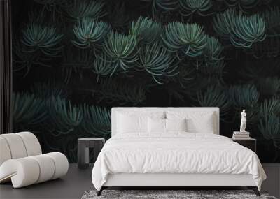 green fern background Wall mural