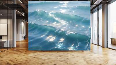 abstract wave and ripple water surface background Wall mural