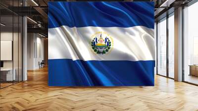 El Salvadoran flag for national Day or Independence Day of El Salvador Wall mural