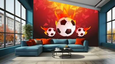 Football championship Abstract dark light background Wall mural