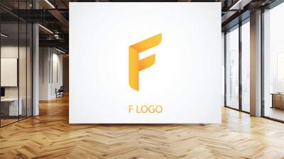 geometric letter f logo Wall mural