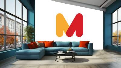 letter m two color logo Wall mural