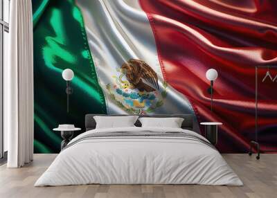 mexican flag for national Day or Independence Day of mexico Wall mural