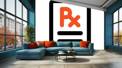 prescription line icon Wall mural